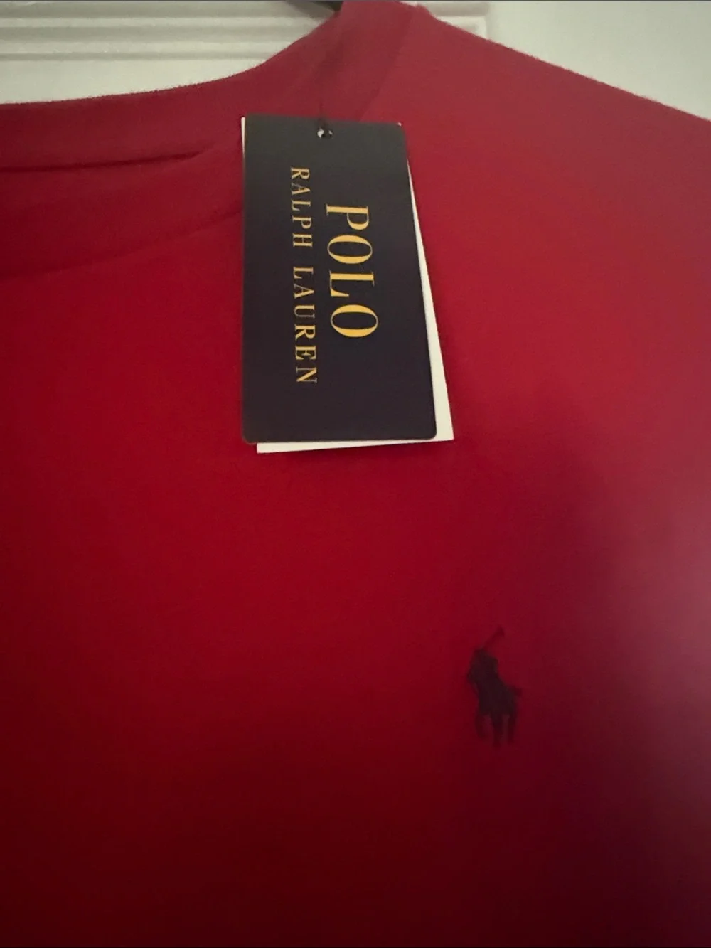 Ralph Lauren Red Short-Sleeve Crew Neck Tee with Polo Pony